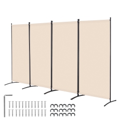 VEVOR 4 Panels Room Divider, Room Divider, Folding Privacy Screen And Portable Partition Divider for Room Separation, Freestanding Room Partitions