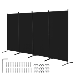 VEVOR 4 Panels Room Divider, Room Divider, Folding Privacy Screen And Portable Partition Divider for Room Separation, Freestanding Room Partitions