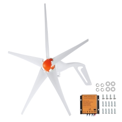 VEVOR 500W Wind Turbine Generator, 12V Wind Turbine Kit, 5-Blade Wind Power Generator \w Mppt Controller, Adjustable Windward Direction & 2.5M/s