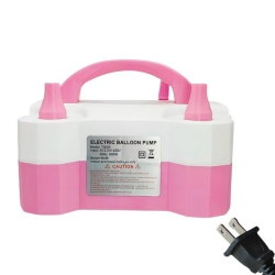 CHSSHA00 Double Nozzle Electric Balloon Pump - Quickly Inflate Aluminum Foil Balloons And Large Balloons, \w Cable Tie Tool, Noise Level ≤ 95Db