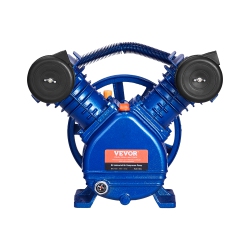 VEVOR 3HP 6.25Cfm Air Compressor Pump Head, 90Psi, Twin Cylinder Oil Lubricated Air Compressor Piston Pump Head, Single Stage V-Type Cast Iron Air