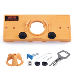 VEVOR Cabinet Hinge Jig, Concealed Hinge Jig \w C-Type Clamp And Accessories, Pa66 Nylon And Steel Material, Accurate Hinge Drill Jig Woodworking