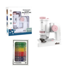 THE WAY Children's Portable Fun Handheld Microscope Boys Girls Science Exploration Educational Toys, 200X Biological Science Microscope-8608