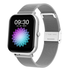 CHSSHA00 Touch Screen Smart Watch, Ip67 Waterproof, Mesh Ring Bracelet, Over 100 Sports Modes, 1.83 Inch Square Screen Multi-Function Sports Health