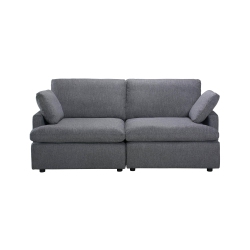 URBAN CALI Long Beach Modular Loveseat (Grey)