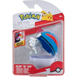 JAZWARES Pokemon: Clip 'n' Go - Alolan Vulpix And Great Ball