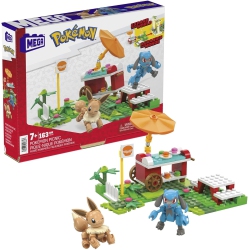 MATTEL Mega Pokemon: Pokemon Picnic - 163 Piece Building Set - Eevee And Riolu