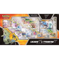 POKEMON Tcg: Heavy Hitters Premium Collection Box: Featuring: Lucario V, Tyranitar V, Lucario & Tyranitar