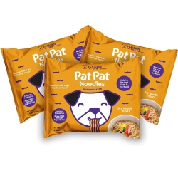 PAT PAT NOODLES : Probiotic Ramen for Dogs - Seafood Flavor - 3 Pack [Pets Food]