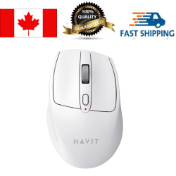 HAVIT Ms61Wb Wireless Dual-Mode 2.4G + Bluetooth V5.0, 3200Dpi Mouse_White
