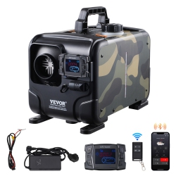 VEVOR 8Kw Diesel Heater, 12V/24V All In One Diesel Air Heater, Bluetooth App Remote Control, Display Screen, Co Alarm, Fast Heating Horizontal