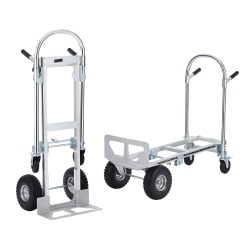 VEVOR 2 In 1 Aluminum Hand Truck, 1000 Lbs Load Capacity, Heavy Duty Industrial Convertible Folding Hand Truck And Dolly, Utility Cart Converts From
