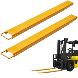 VEVOR 60" Length 4.5" Width Pallet Fork Extensions, Heavy Duty Carbon Steel Fork Extensions for Forklifts, 1 Pair Forklift Extensions, Industrial