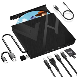 THE WAY External Mobile Optical Drive Type-C USB Optical Drive DVDcd Burner Computer Universal Optical Disc Player-Seven-In-One Optical Drive 2A2C