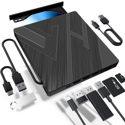 THE WAY External Mobile Optical Drive Type-C USB Optical Drive DVDcd Burner Computer Universal Optical Disc Player-7 In 1 Optical Drive [USB3.0+2.0