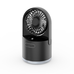 THE WAY Spray Fan Mini Handheld Humidification Cooling Portable Fan Water Mist USB Charging Small Fan - In Black