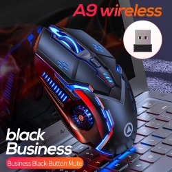 THE WAY New Ultra-Thin Mini A9 Wireless Mechanical Mouse Silent Mouse Rechargeable Portable Office Game Mouse - Colorful Light - Wireless Silent