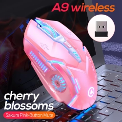 THE WAY New Ultra-Thin Mini A9 Wireless Mechanical Mouse Silent Mouse Rechargeable Portable Office Game Mouse - Colorful Light - Wireless Silent