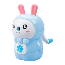 THE WAY Cartoon Automatic Pencil Sharpener Gift Cartoon Rabbit Manual Pencil Sharpener, Non-Slip Handle, Suitable for Students - In Blue