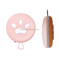 THE WAY Collapsible Cat And Dog Bowl, 2 In 1 Pet Portable Travel Double Bowl Water Feeder, Suitable for Travel, Camping, Hiking - + Pink In Brown