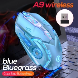 THE WAY New Ultra-Thin Mini A9 Wireless Mechanical Mouse Silent Mouse Rechargeable Portable Office Game Mouse - Colorful Light - Wireless Silent