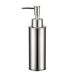 GREEN SCENIC 304 Stainless Steel Hotel Shower Gel Hand Soap Push-Type Wall-Mounted Soap Dispenser Lotion Bottle - In Silver