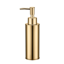 GREEN SCENIC 304 Stainless Steel Hotel Shower Gel Hand Soap Push-Type Wall-Mounted Soap Dispenser Lotion Bottle - In Gold