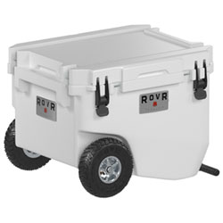 RovR RollR 56.8 L Hard Shell Sided Wheeled Cooler with Handle - Sunny Side