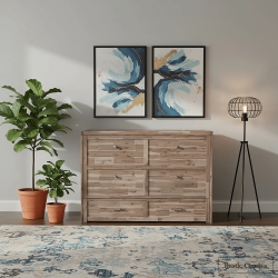 RUSTIC CLASSICS Stow Queen Size Murphy Bed Cabinet With Gel Memory Foam Mattress (Beachwood)