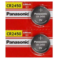 PANASONIC 2 X 2450 Lithium 3 Volt Batteries, Equivalent Cr2450 3V
