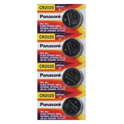 PANASONIC 4 X 2025 Batteries, 3V Lithium Cr2025