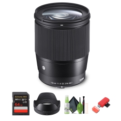 SIGMA 16MM F/1.4 Dc Dn Contemporary Sony E Mount Bundle 3