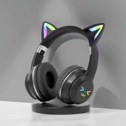 CHSSHA00 Gradient Cat Ear Headset | Type-C Fast Charging | Retractable Microphone | Ps5/switch Multi-Platform Compatibility | Trendy E-Sports