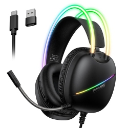 CHSSHA00 [Esports Immersion] Wired Gaming Headset | 50MM High-Precision Driver Unit | Noise-Cancelling Microphone | Multi-Platform Compatibility