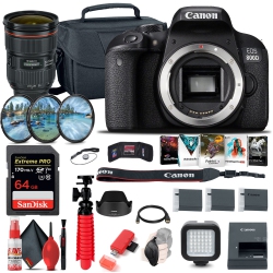 CANON Eos Rebel 800D / T7I Dslr Camera (Body Only) + Ef 24-70MM Lens Ultimate Bundle