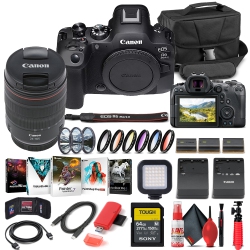 CANON Eos R6 Mark Ii Mirrorless Camera With 24-105MM F/4 Lens 5666C011 - Advanced Bundle