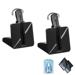 PLANTRONICS Cs540 Wireless Office Headset System (2 Pack) - Bundle With Universal Screen Cleaner + Microfiber Cleaning Cloth