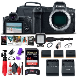 CANON INTL. Canon Eos R Mirrorless Digital Camera (3075C002) + 64GB Memory Card + More