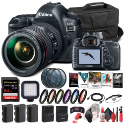 CANON Eos 5D Mark Iv Camera W/ 24-105MM F/4L Ii Lens 1483C010 - Advanced Bundle
