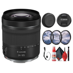 CANON Rf 24-105MM F/4-7.1 Is Stm Lens (4111C002) + Filter Kit + Cap Keeper - Bundle