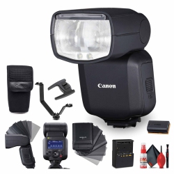 CANON Speedlite El-5 Flash (5654C002) + Charger + Triple Shoe V Bracket + More Bundle