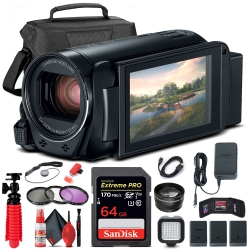 CANON Vixia Hf R800 Camcorder (Black) (1960C002) + 64GB Card + Case + More