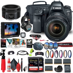 CANON Eos 6D Mark Ii Camera With 24-105MM F/4L Ii Lens (1897C009) Ultimate Sound Bundle