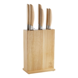 HENCKELS Pakka 7 Piece, Knife Block Set, Nature