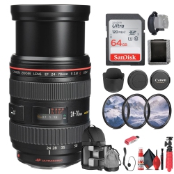 CANON Ef 24-70MM F/2.8L Usm Standard Zoom Lens for Slr Cameras - Bundle