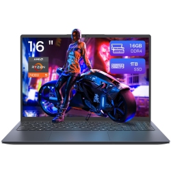 Auusda T160R 16" Laptop | AMD Ryzen 5 7430U | 16GB RAM 1TB SSD | 1920×1200 IPS | Dual-Band Wi-Fi 6 | Privacy Camera | USB-C & HDMI | For Work
