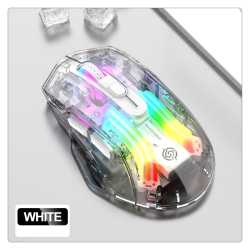 THE WAY Bm530 Wireless Tri-Mode RGB Bluetooth 2.4G Rechargeable Gaming Mouse With Quiet Click And USB Charging Cable - Bm530 Tri-Mode Mouse In White