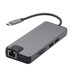 THE WAY Type C to HDMI Adapter for Apple Macbookpro Thunderbolt 3 to HDMI Adapter VGA-8 In 1 Gigabit