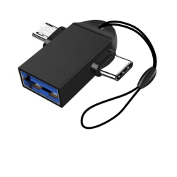 THE WAY Two-In-One Otg Adapter Converter Type Suitable for Huawei to Connect Xiaomi Mobile Phone Mouse USB Keyboard Universal-Tpc+Android Dual Head