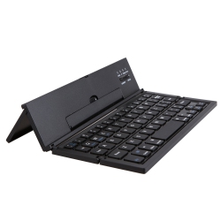 THE WAY Double Folding Triple Folding Android Tablet Smartphone External Portable Bluetooth Keyboard (Type-C Charging Port) - In Black